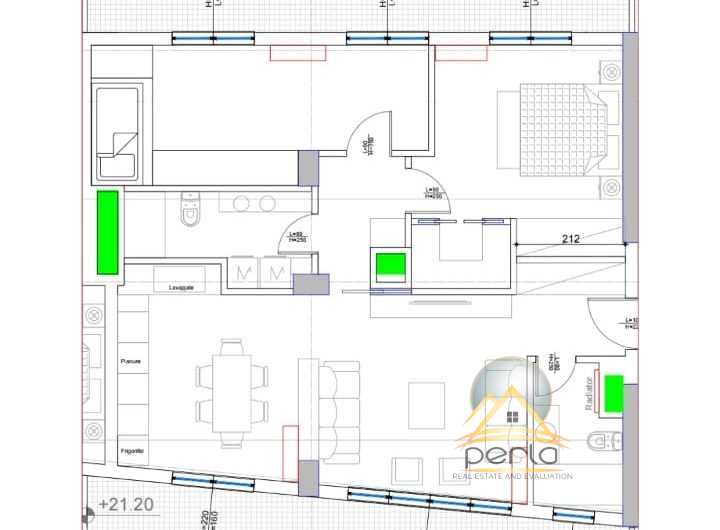 Shitet Apartament 2+1+Verand, Rr. “Dibres” prane Qendres