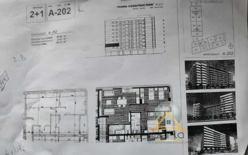 Shitet apartament 2+1 ne Don Bosko