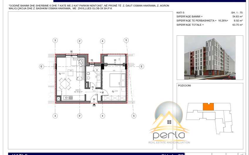 Shitet apartament 1+1 ne rrugen Besa