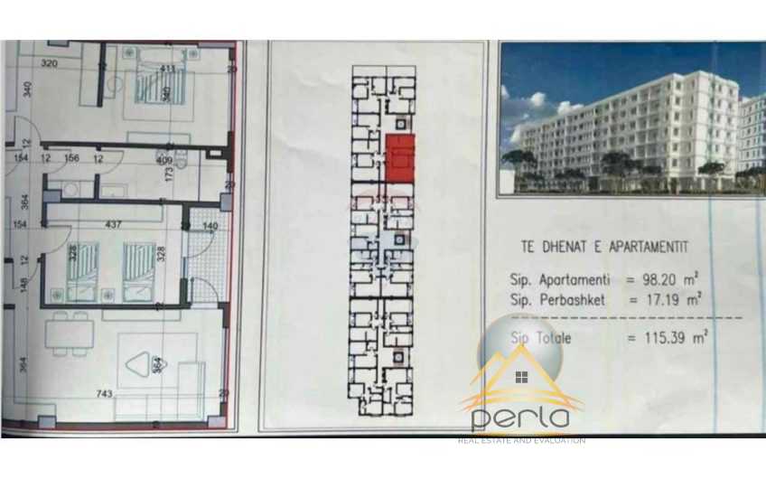 Apartament 2+1 ne shitje ne Kamez