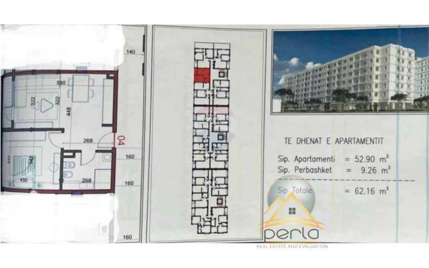 Apartament 1+1 per shitje ne Kamez
